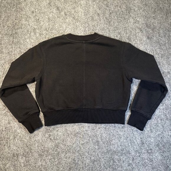 Calvin Klein Performance Womens Black VTG Cropped Sweatshirt Small SpellOut Logo - Picture 2 of 13